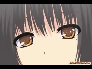 Japonská anime milenec dostane squeezing ji kozičky a prst