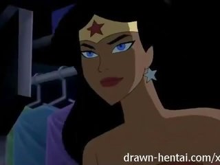 Justice league hentai - kaks tibud jaoks batman fallos