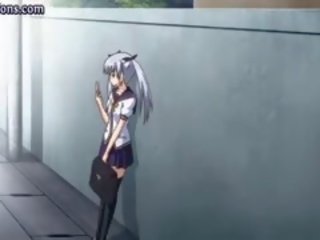 Animen teenie slickar dong i sextionio