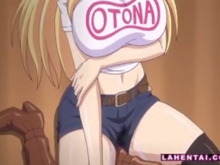 Libidinous hentai blondie paseos duro peter