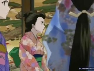 Một hogtied geisha có một mưa nhỏ từng giọt đam mê âm hộ