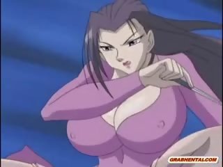 Hentai mom with big jugs bukkake gangbang fucked