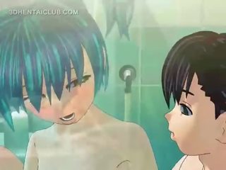 Anime x rated elokuva nukke saa perseestä hyvä sisään suihku