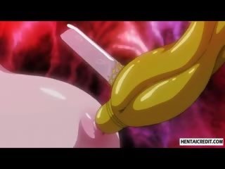 Hentai adolescent nahuli at fucked magaspang sa pamamagitan ng tentacles