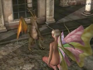 3d animasi: fairy dan dragon