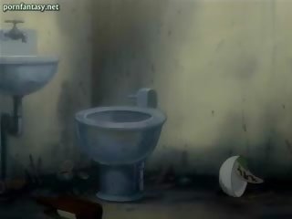 Nakatali pataas anime nymphet sa medyas makakakuha ng inilatag