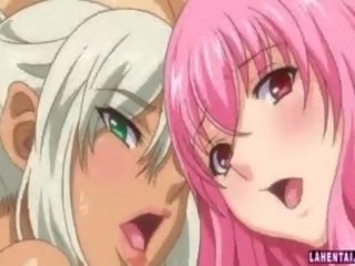 Hentai Twins Gets Fucked By youth Outdoors