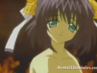 Hijau berambut anime transgender seks / persetubuhan yang hottie chick`s ketat faraj