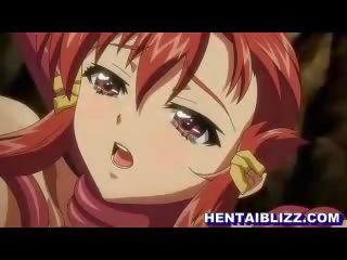 Tettona hentai brutalmente trapanata da tentacoli mostro