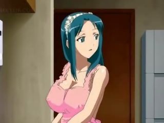 Mosaic; charming hentai brunette cunt fucked in close-u