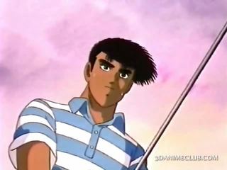 Anime sweetie sasitu sunītis stils par the golfs lauks