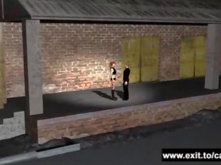 Ao ar livre porcas filme ruiva vitória em 3d desenho animado