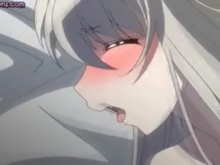 Sexually aroused animen flickvän jerks stor johnson