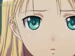 Blondýna anime víla na opätky blows a fucks ťažký phallus