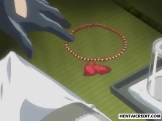 Ginintuan ang buhok hentai cookie nakatali pataas at gangbanged