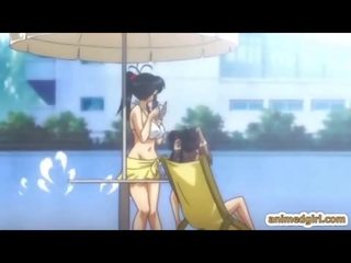 Trans hentai bigboobs sega coi piedi e difficile scopata in il nuoto piscina