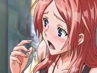 Tóc đỏ hentai gà con gangbanged bên ngoài cửa hàng