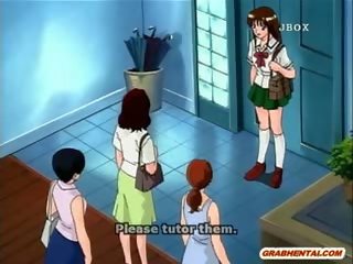 Turut membantu anime bersama-pendidikan dengan yang muzzle mendapat penggetar dalam beliau wetpussy