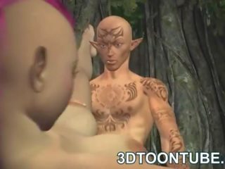 Krūtainas 3d panks elfs diva iegūšana fucked dziļi un grūti