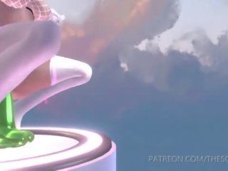 3d sex movie Princess riding huge dildo