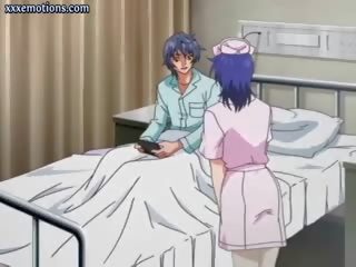 Anime enfermeira gaja fica espermas
