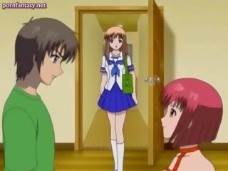 Vöröshajú anime tramp szopás