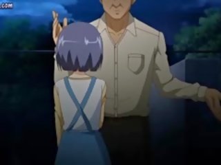 Anime cutie gets small süýji emjekler rubbed